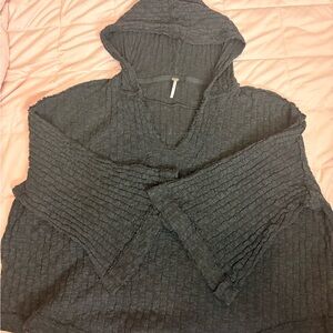 Free People Charcoal Knit Sweater